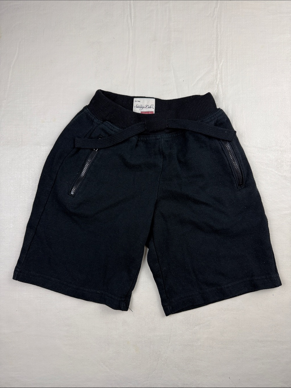 Sovereign Code Black Athletic Drawstring Shorts Zipper Pockets Size 4T
